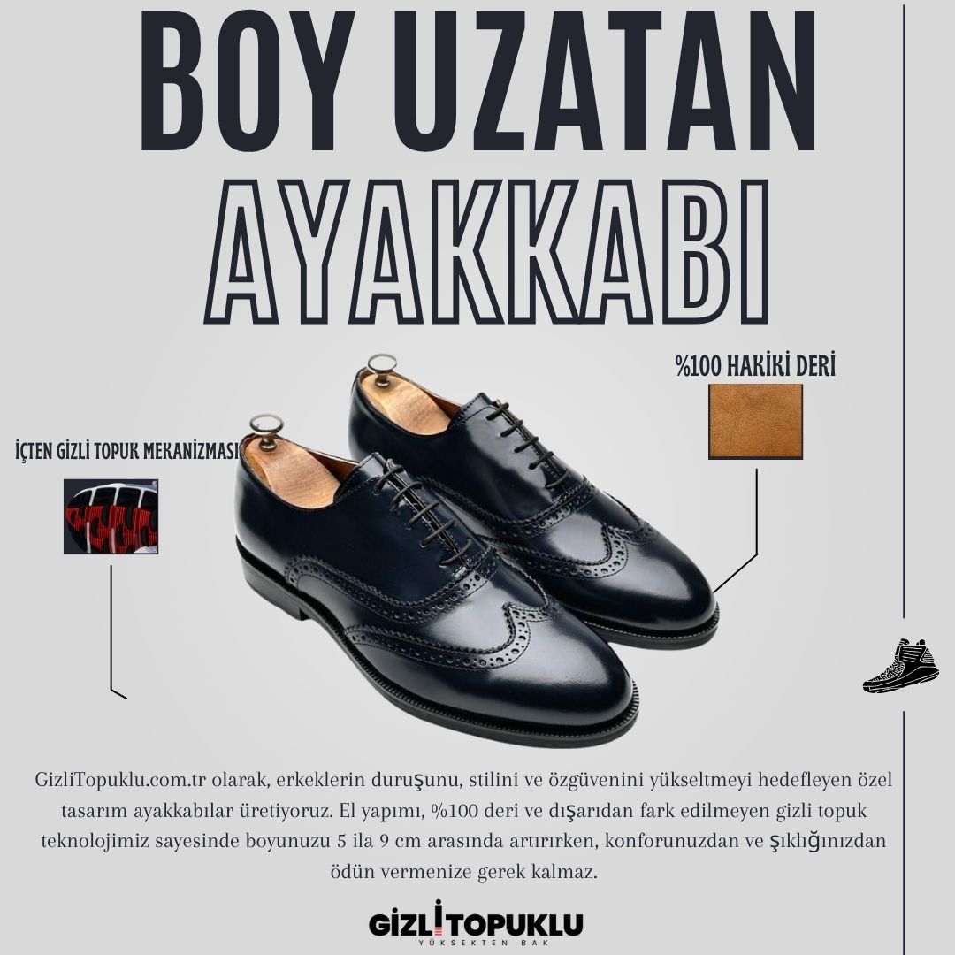 Gizli topuk ayakkabı erkek