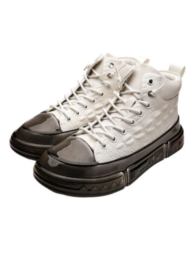 Sneakers Beyaz Gizli Topuk Erkek Ayakkabısı