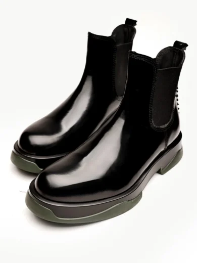 Boy Uzatan Bot Rugan Deri Siyah