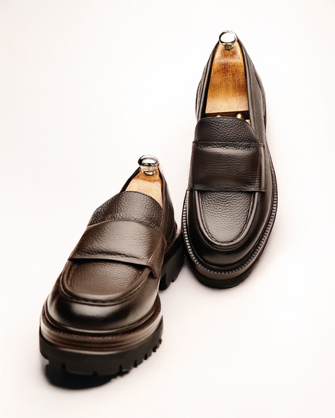 Loafer Tarzı Kalın Tabanlı Kahverengi Boy Uzatıcı Model - Görsel 3