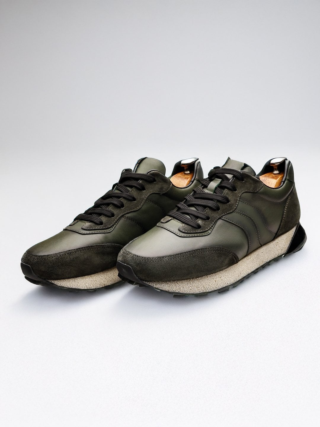 Haki Deri Boy Uzatan Erkek Sneaker Ayakkabı - Görsel 6