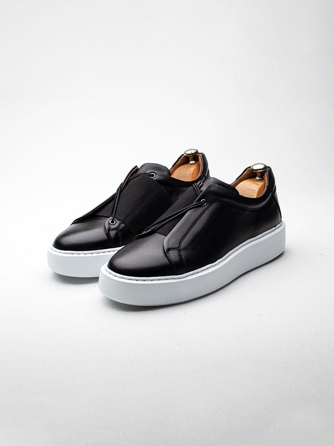 Vento Siyah Deri Boy Uzatan Erkek Sneaker Ayakkabı - Görsel 2