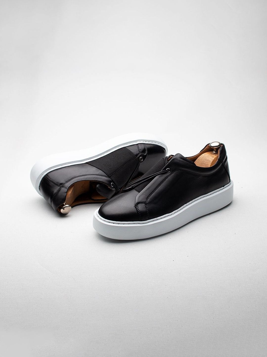 Vento Siyah Deri Boy Uzatan Erkek Sneaker Ayakkabı - Görsel 4