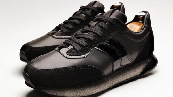 Siyah Deri Boy Uzatan Erkek Sneaker – 5/7/9 cm Gizli Topuklu El Yapımı Ayakkabı