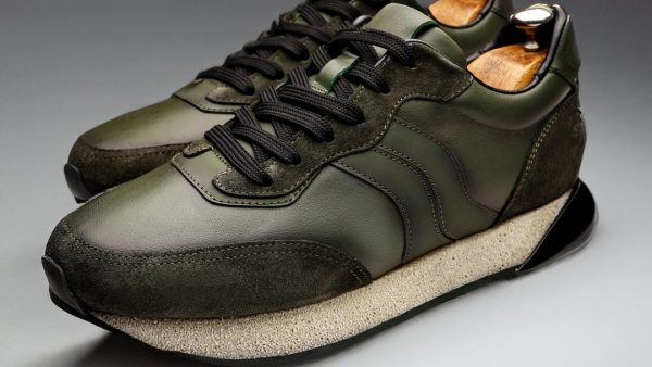 Haki Deri Boy Uzatan Erkek Sneaker Ayakkabı