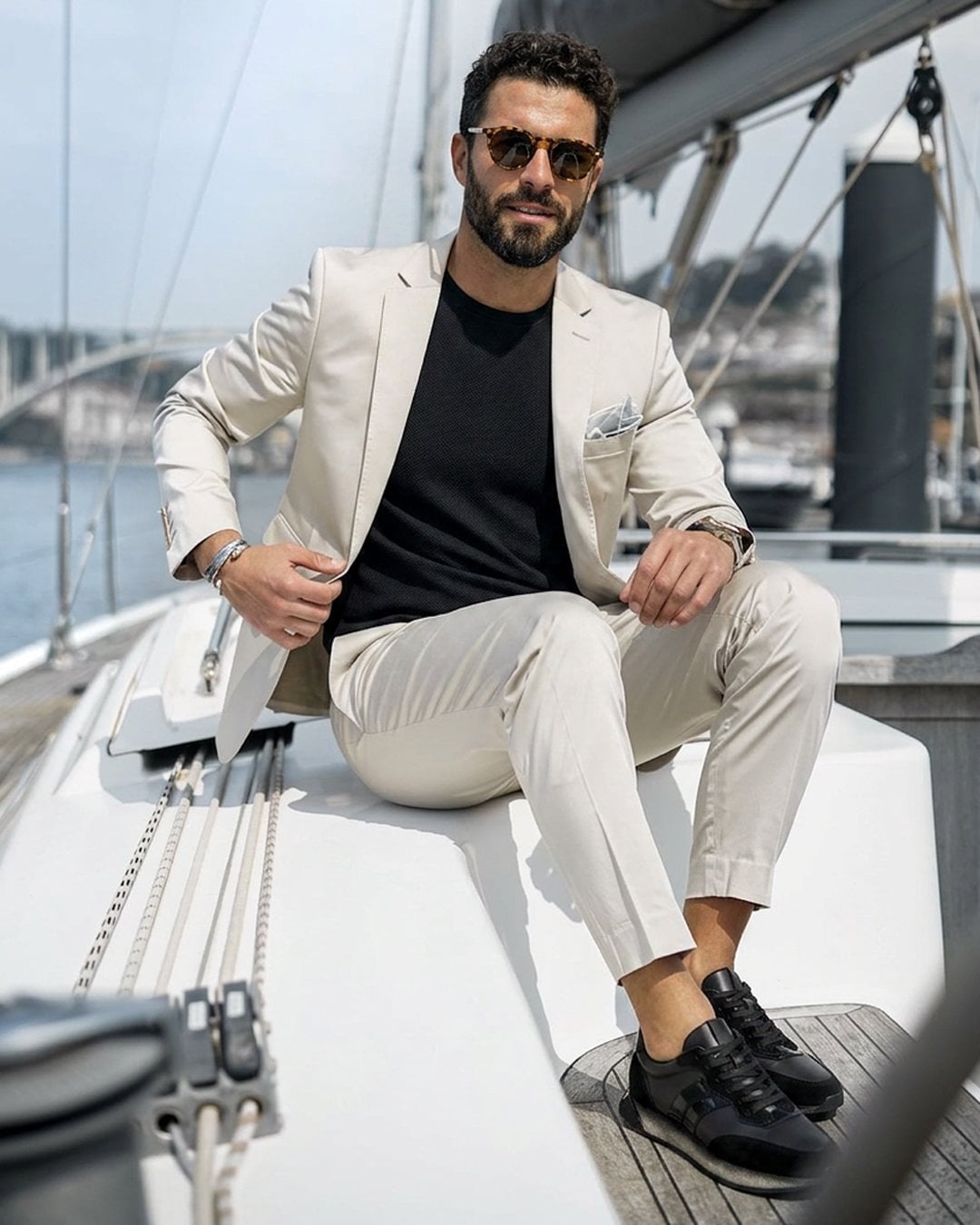 Siyah Deri Boy Uzatan Erkek Sneaker – 5/7/9 cm Gizli Topuklu El Yapımı Ayakkabı - Görsel 3