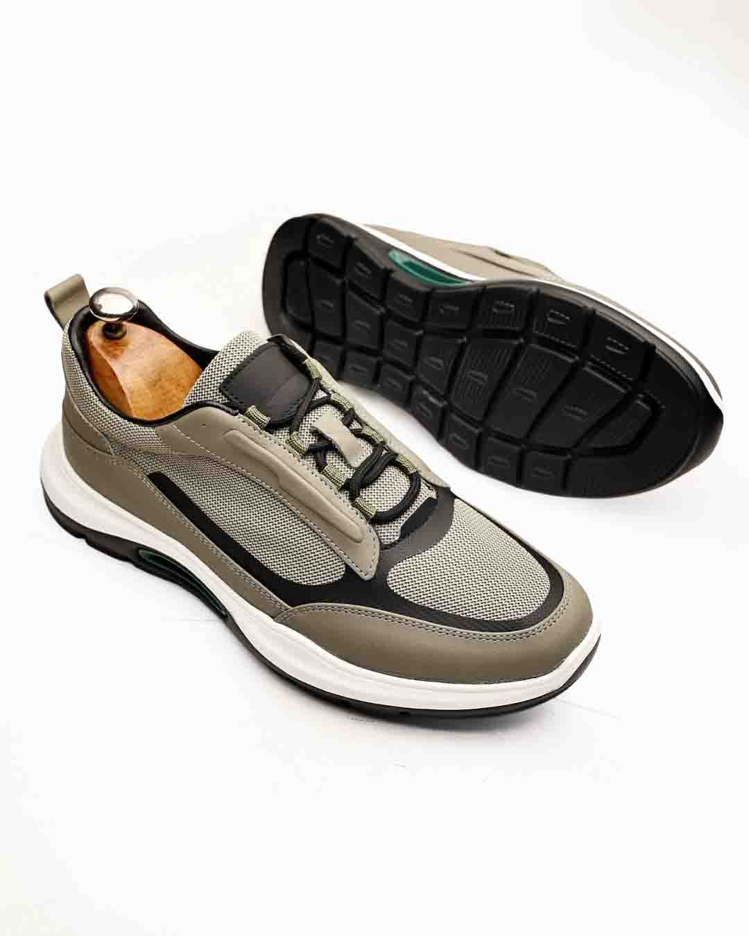Haki AirFlex Hakiki Deri Boy Uzatan Erkek Sneaker - Görsel 5