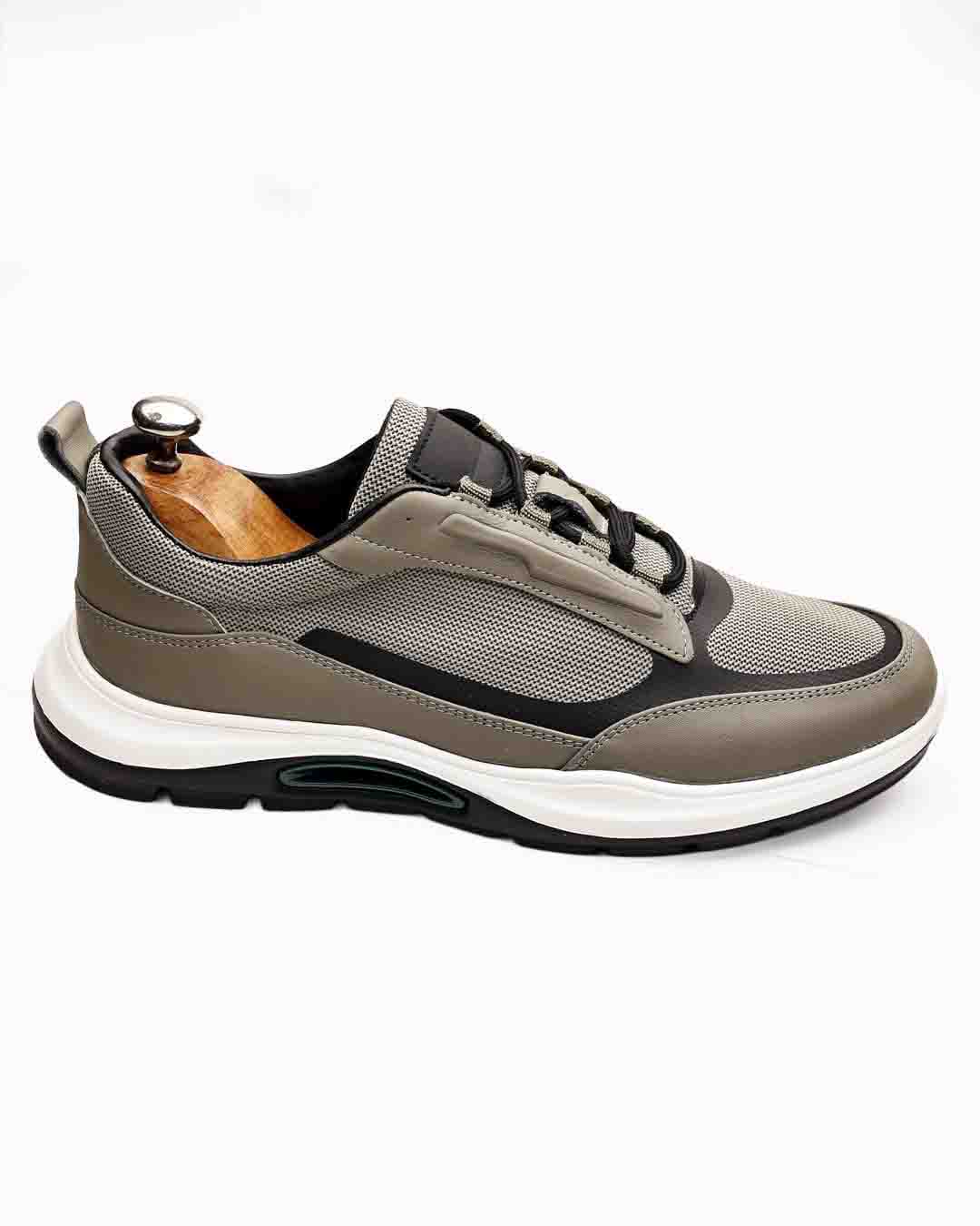 Haki AirFlex Hakiki Deri Boy Uzatan Erkek Sneaker - Görsel 4