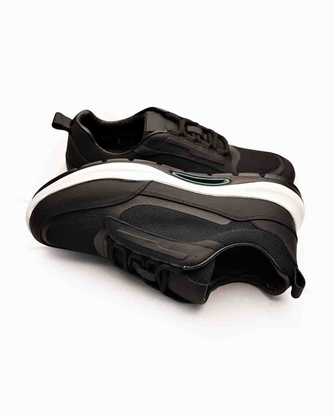 Siyah AirFlex Hakiki Deri Boy Uzatan Erkek Sneaker - Görsel 5
