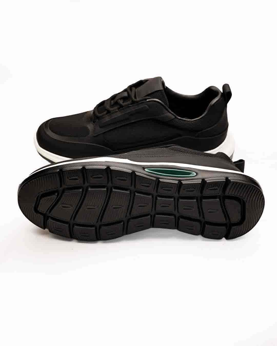 Siyah AirFlex Hakiki Deri Boy Uzatan Erkek Sneaker - Görsel 4