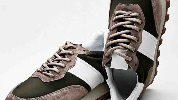 Haki Süet Detaylı Boy Uzatan Erkek Retro Sneaker