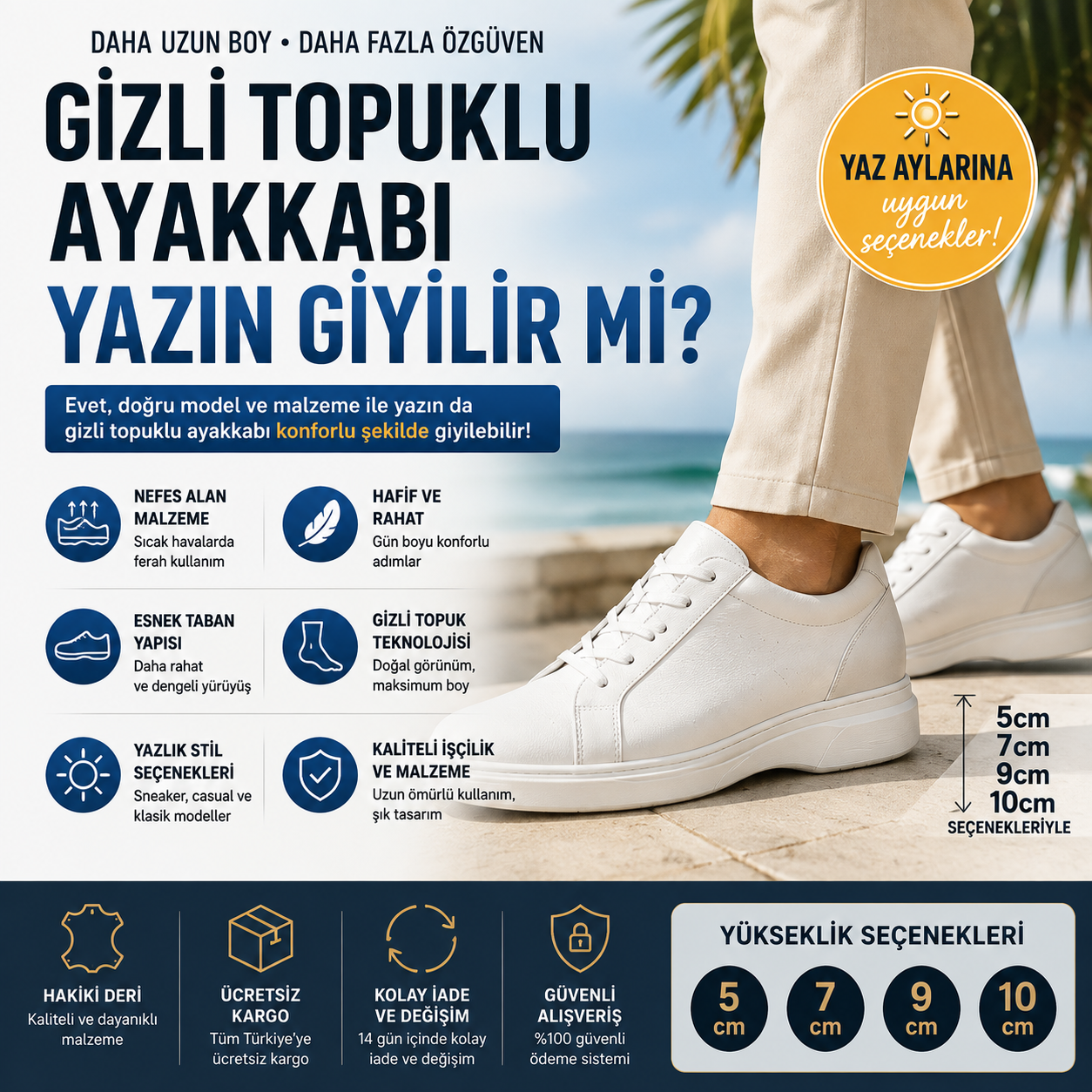 Gizli topuklu ayakkabı yazın giyilir mi