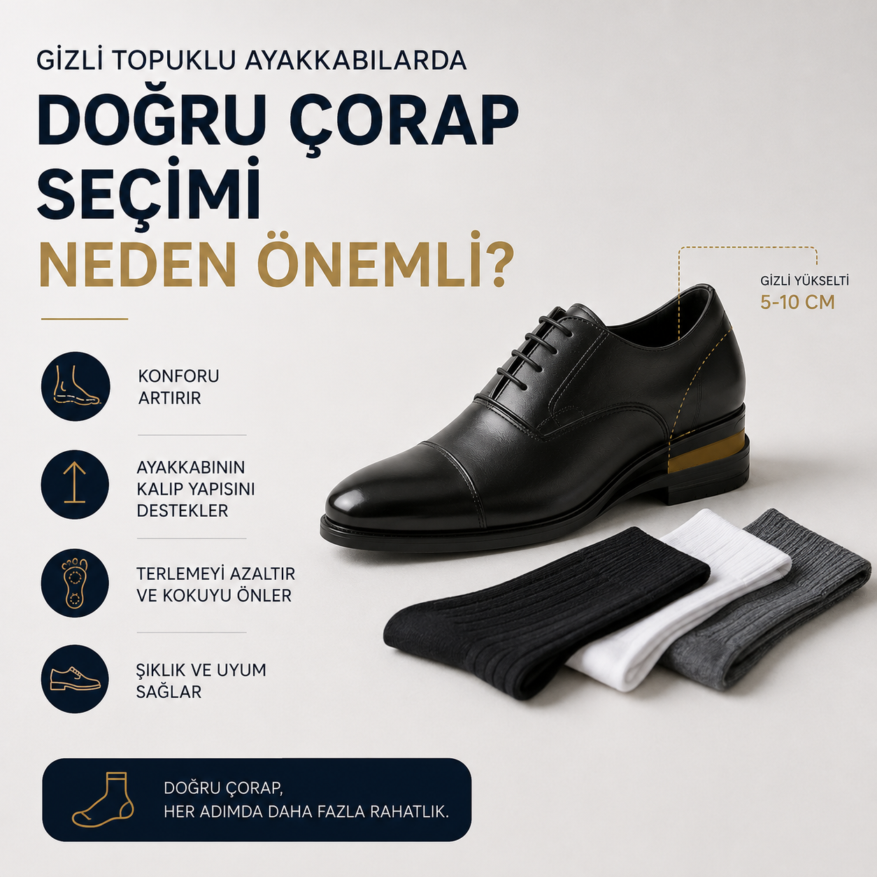 Gizli Topuklu Ayakkabı Çorap Seçimi