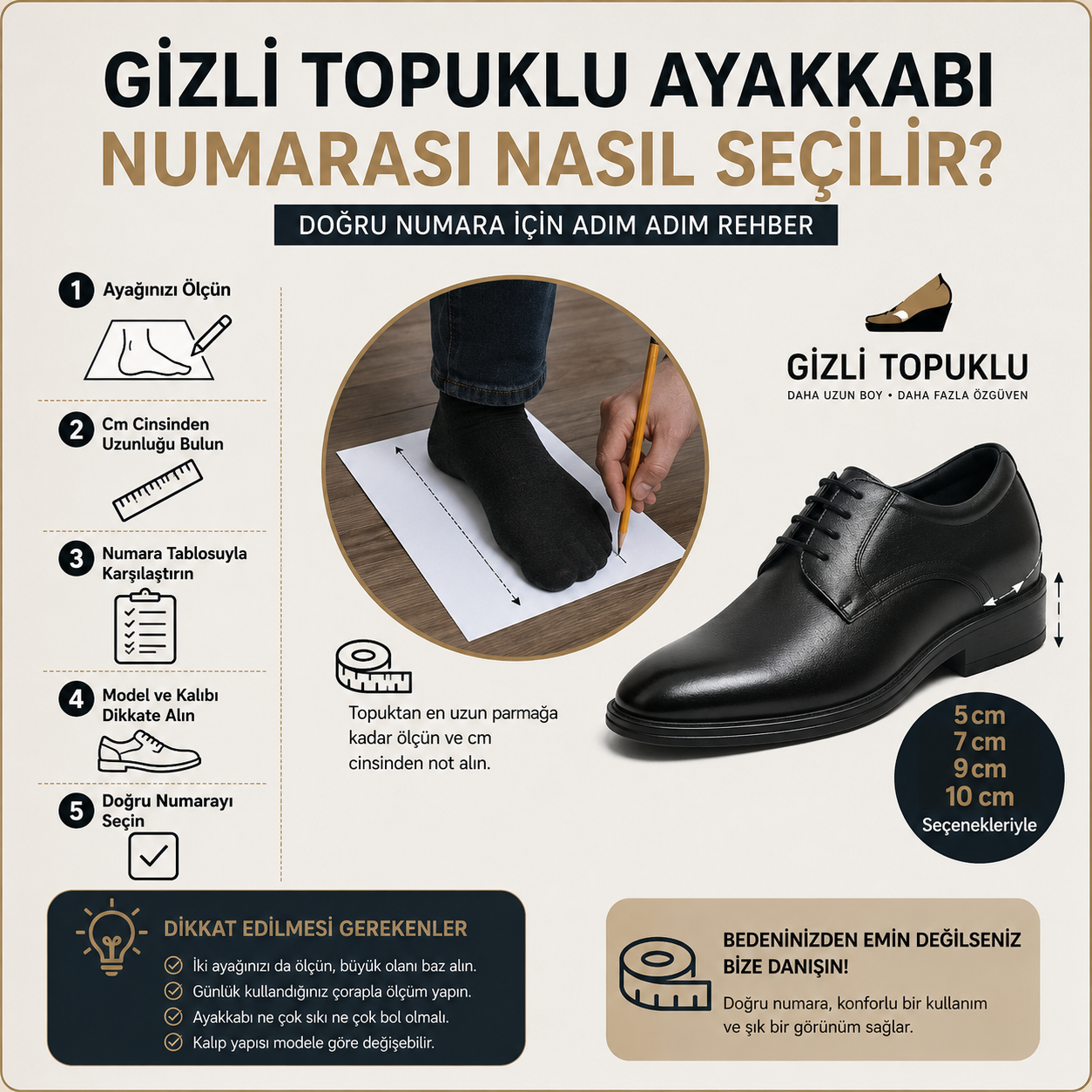 Gizli Topuklu Ayakkabı Numarası Nasıl Seçilir