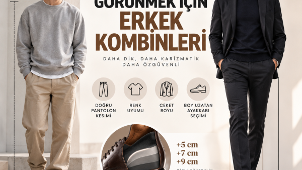 Uzun görünmek için erkek kombinleri