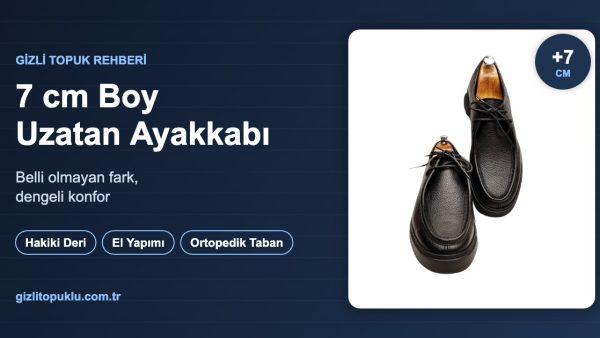 7 cm boy uzatan ayakkabı - siyah hakiki deri gizli topuklu erkek ayakkabı