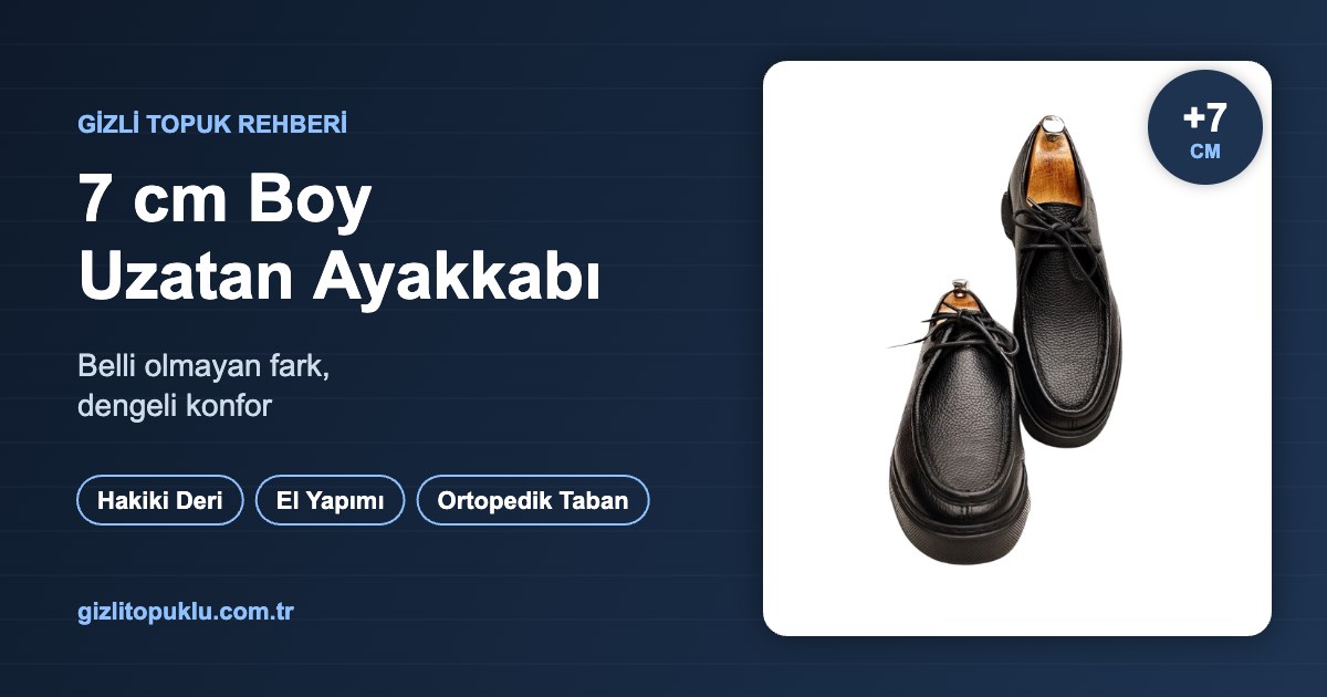 7 cm boy uzatan ayakkabı - siyah hakiki deri gizli topuklu erkek ayakkabı